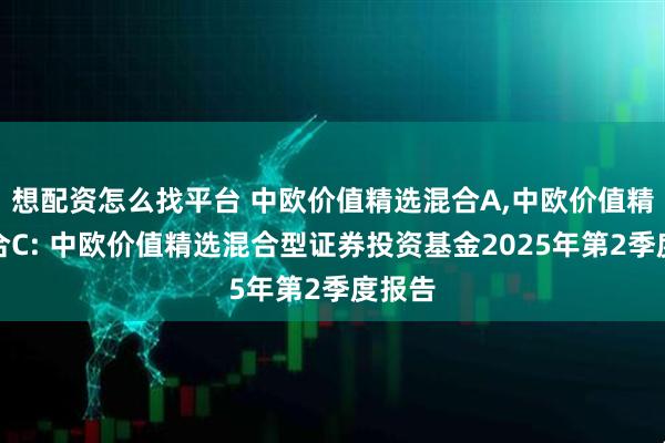 想配资怎么找平台 中欧价值精选混合A,中欧价值精选混合C: 中欧价值精选混合型证券投资基金2025年第2季度报告